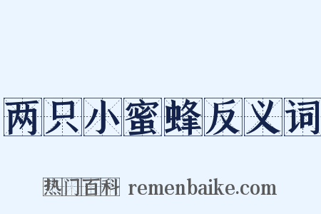 两只小蜜蜂反义词是什么意思的图片